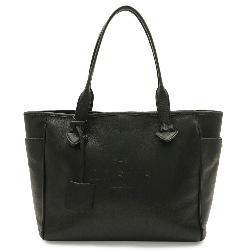 Loewe Heritage Tote Bag Handbag Leather Black